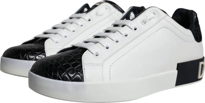 Black Leather Logo Portofino Sneaker Men's Shoes (Pre-Owned) - Image 3