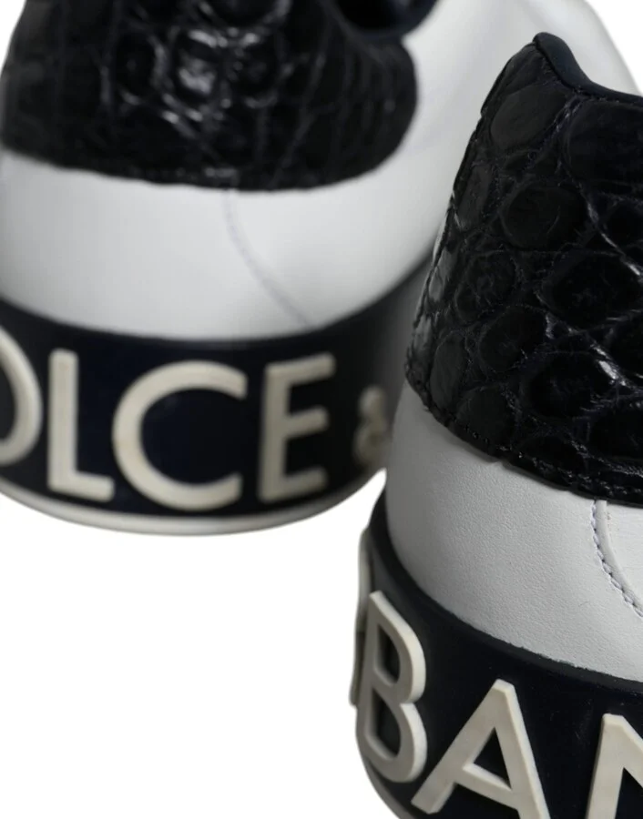 Black Leather Logo Portofino Sneaker Men's Shoes (Pre-Owned) - Image 6