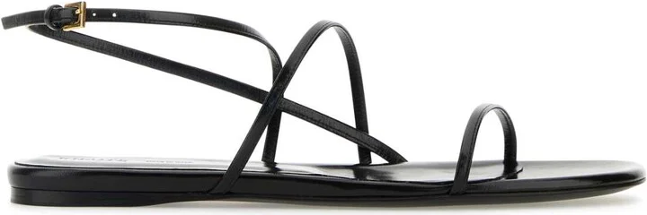Black leather Loop sandals