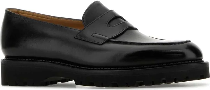 Black Leather Lopez Loafers - Image 2