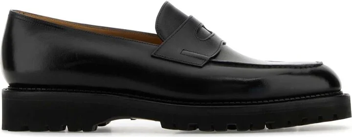 Black Leather Lopez Loafers