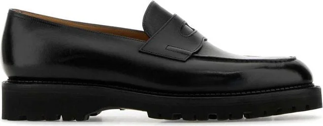 Black leather Lopez loafers