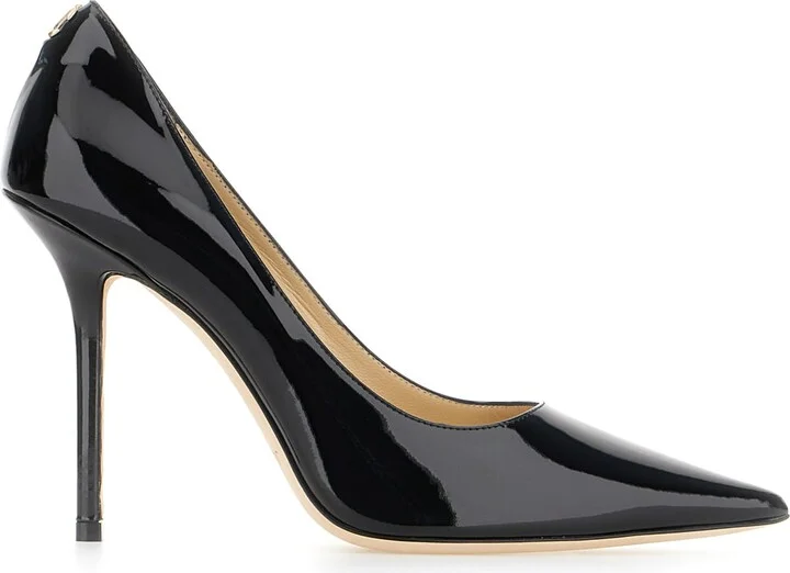 Black Leather Love Pumps
