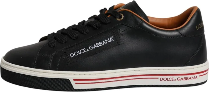 Black Leather Low Top Men Sneakers Men's Shoes - Image 6