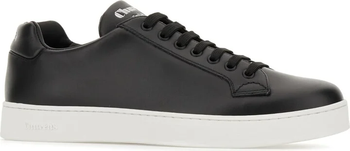 Black Leather Ludlow Sneakers - Image 2
