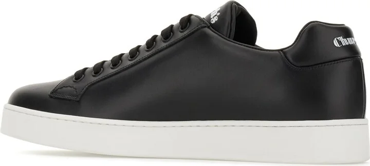 Black Leather Ludlow Sneakers - Image 3