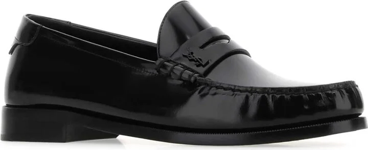 Black Leather Magnum Loafers - Image 2