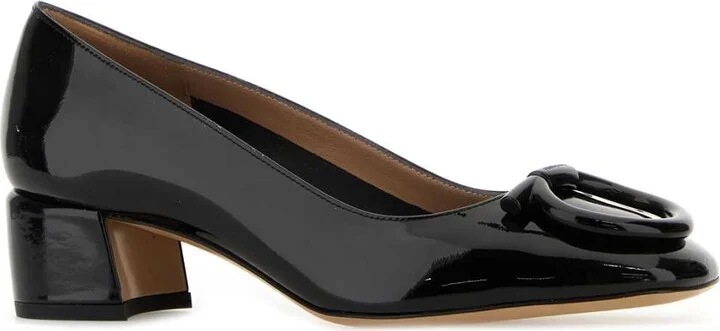 Black Leather Mara Pumps - Image 2