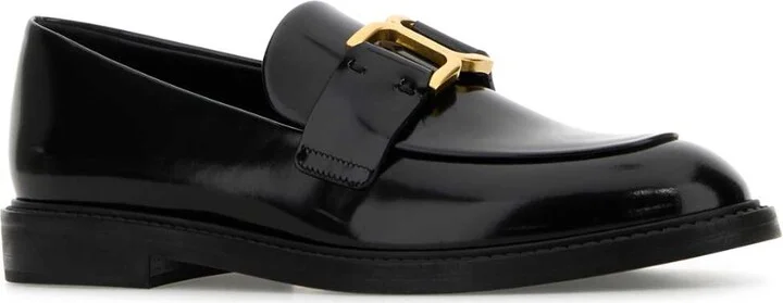 Black Leather Marcie Loafers - Image 2