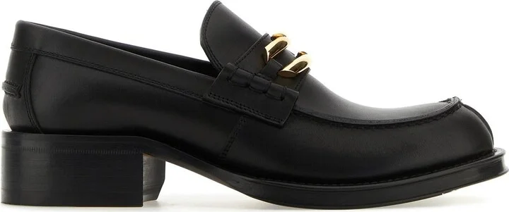 Black leather Medley loafers