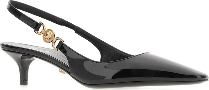 Black Leather Medusa â 95 Pumps - Image 2