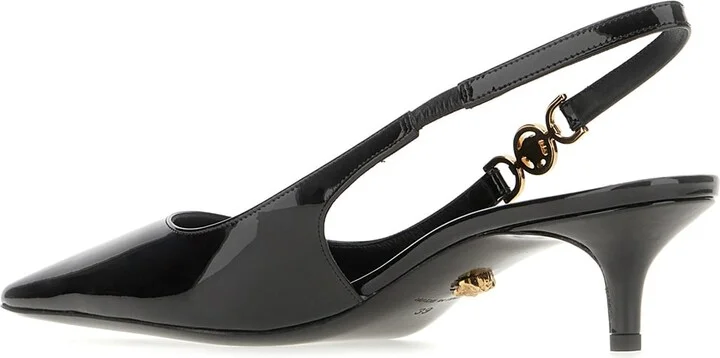 Black Leather Medusa â 95 Pumps - Image 3