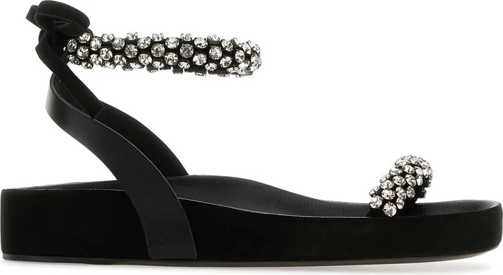 Black leather Mellan sandals