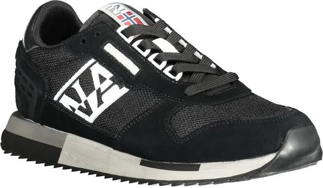Black Leather Men Men's Sneaker - Image 2