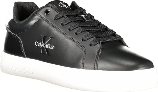 Black Leather Men Men's Sneaker - Image 2