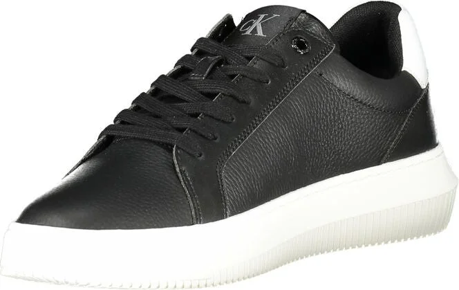Black Leather Men Men's Sneaker - Image 3