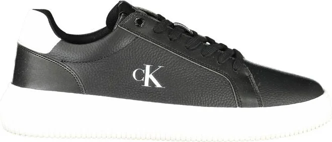 Black Leather Men Men's Sneaker