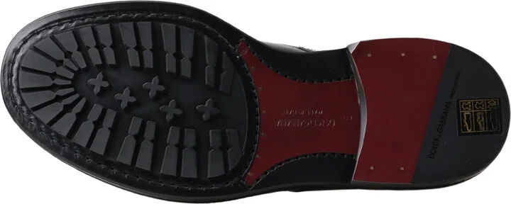 Black Leather Men Short Boots Lace Up Men's Shoes - Image 3