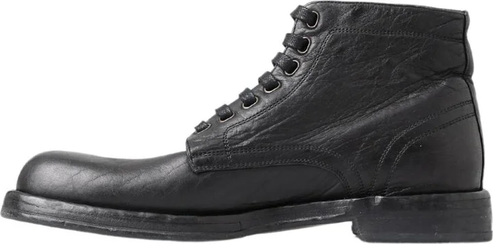 Black Leather Men's Boot - Image 2