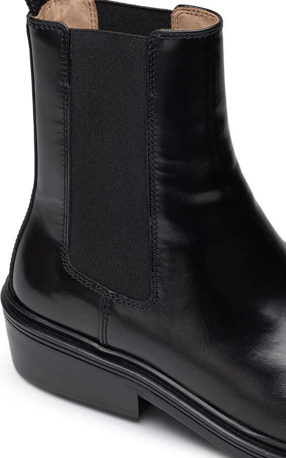Black Leather Men's Boot - Image 4