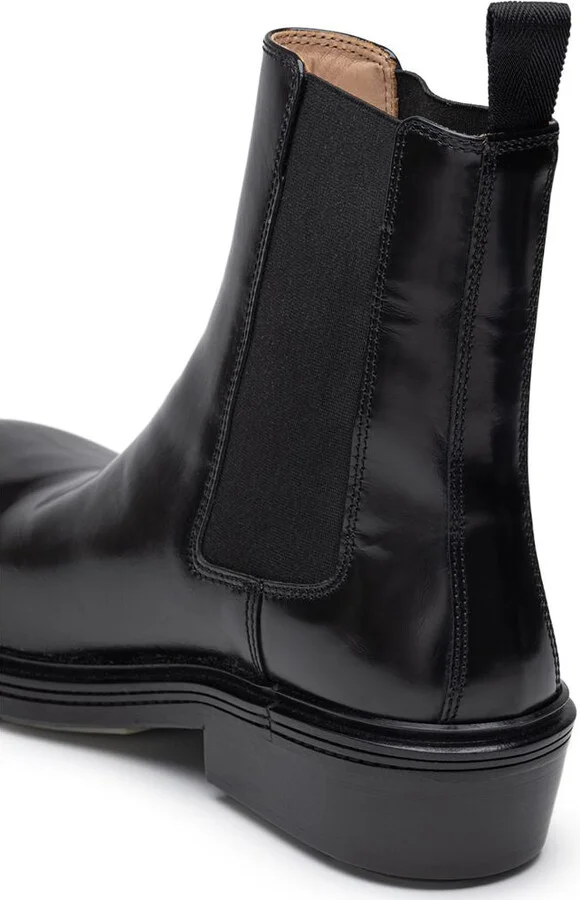 Black Leather Men's Boot - Image 6