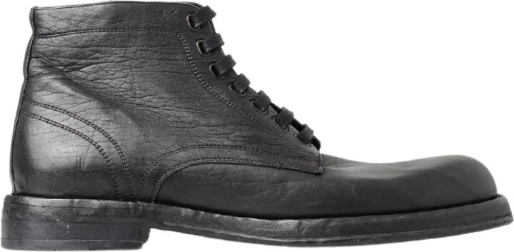Black Leather Men's Boot