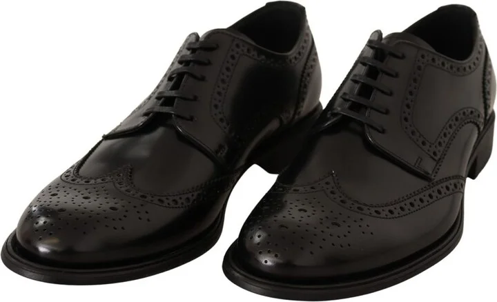 Black Leather Men's Formal - Image 2