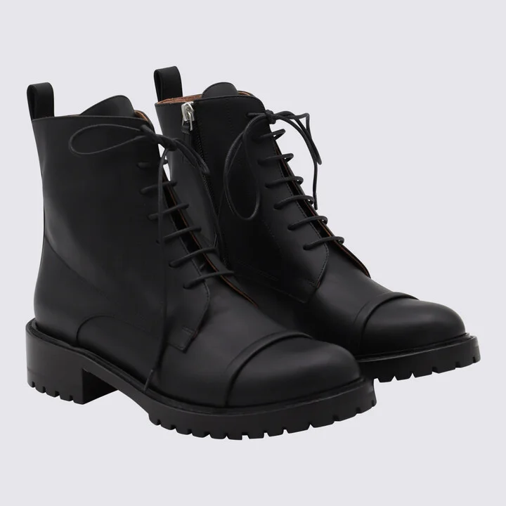 Black Leather Miller Boots - Image 2