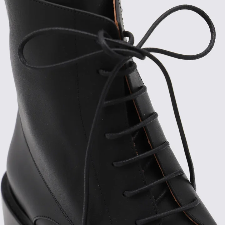 Black Leather Miller Boots - Image 4