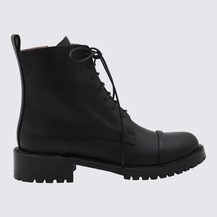 Black Leather Miller Boots