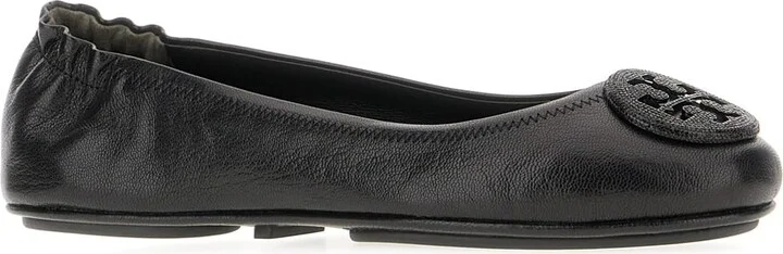 Black Leather Minnie Ballerinas - Image 2