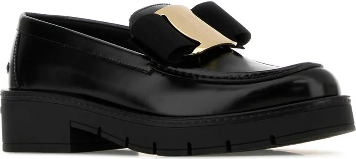 Black Leather Mirty Loafers - Image 2