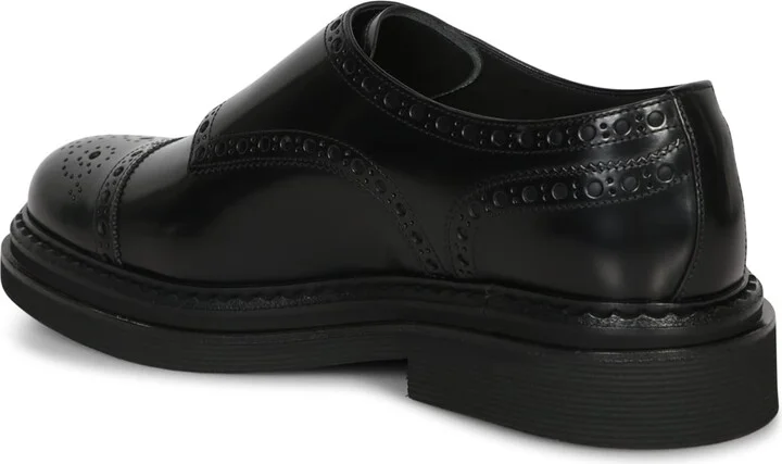Black Leather Monk-strap Shoes - Image 3