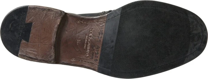Black Leather Monk Strap Studded Dress Men's Shoes - Image 6