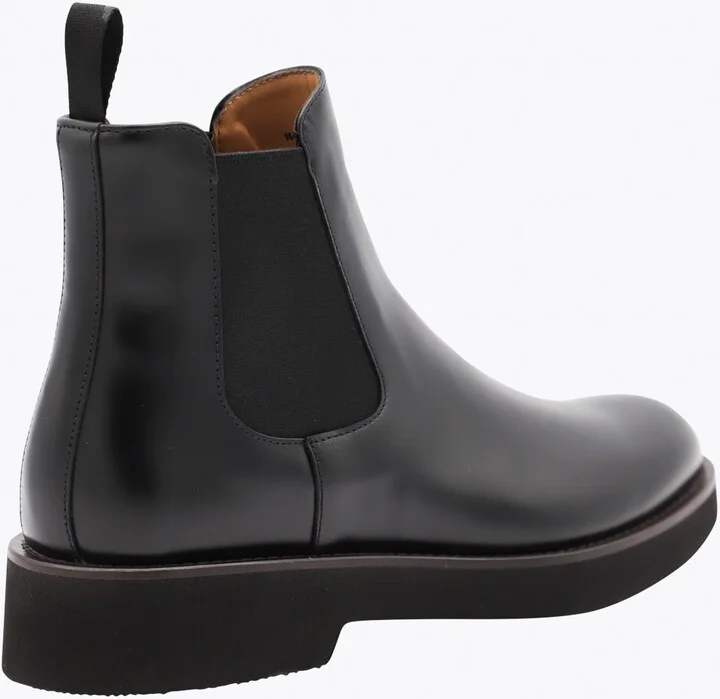 Black Leather Monmouth Boots - Image 3