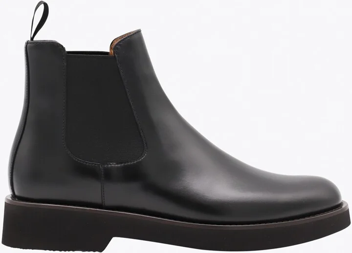 Black Leather Monmouth Boots