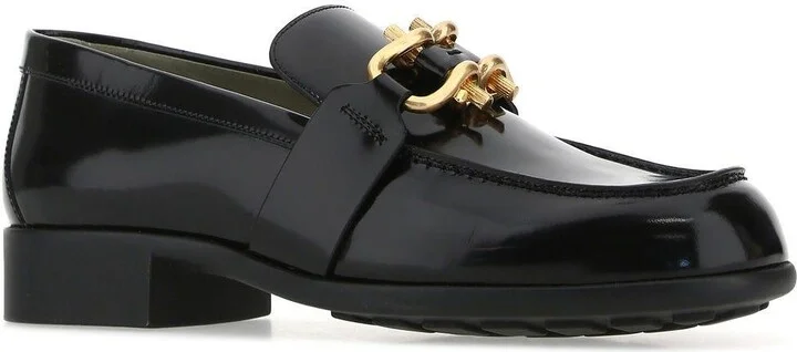 Black Leather Monsieur Loafers - Image 2