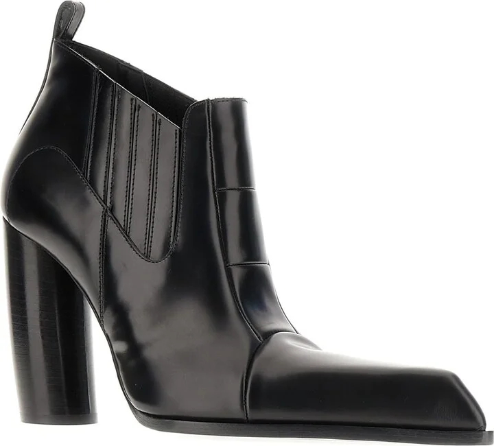 Black Leather Moon Beatle Shade Ankle Boots - Image 2