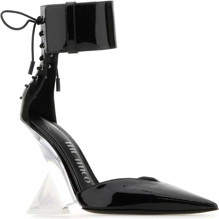 Black Leather Morgan Pumps - Image 2
