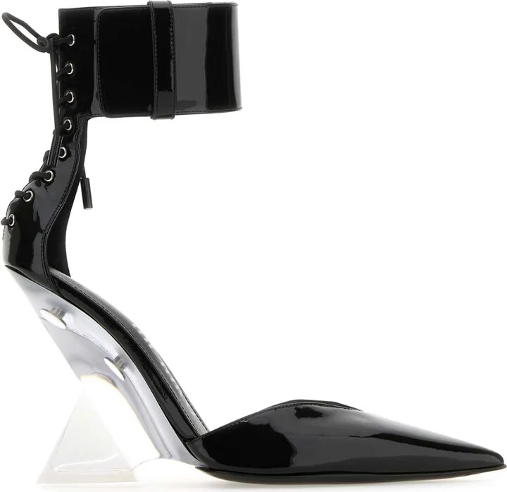 Black Leather Morgan Pumps