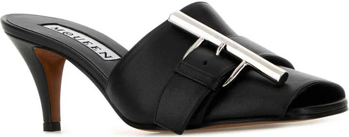 Black Leather Mules - Image 2
