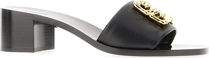 Black Leather Mules - Image 2