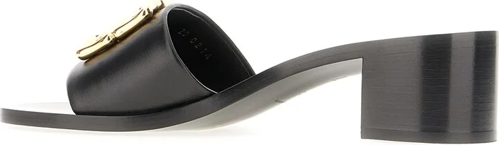 Black Leather Mules - Image 3