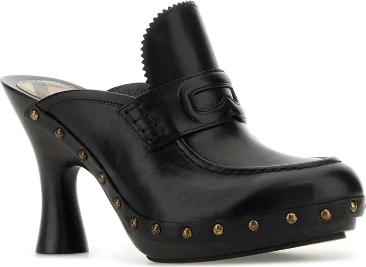 Black Leather Mules - Image 2