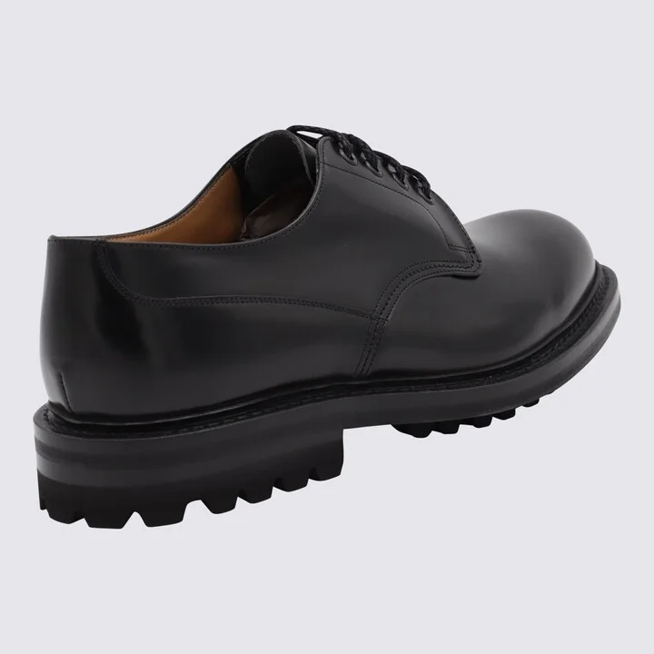 Black Leather Neil Lace Up Shoes - Image 3
