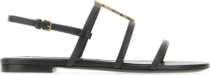 Black Leather New Cassandra Sandals