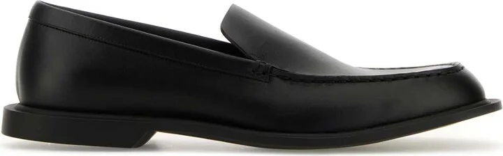 Black Leather Nic Loafers