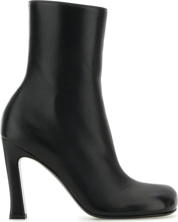Black Leather Nico Ankle Boots