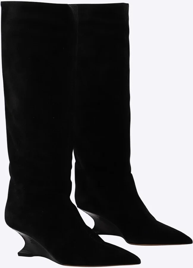 Black Leather Nina Boots - Image 2