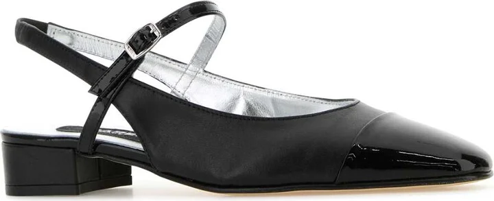 Black Leather Oceano Ballerinas - Image 2